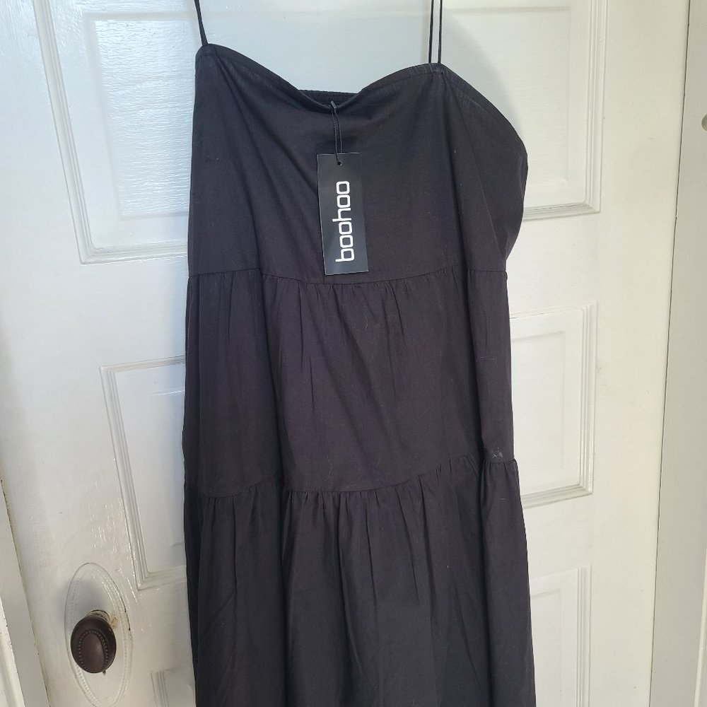 Boohoo spaghetti strap smock dress